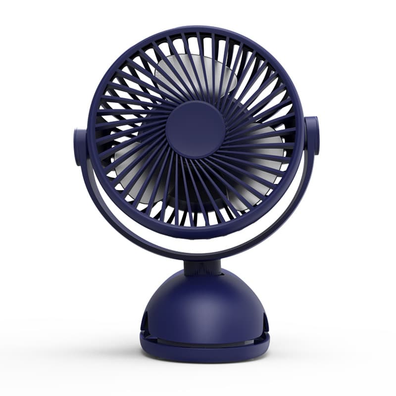 USB mini -charged car clip fans Four battery electric fan light sounds with fan holding fan storage small fan 5