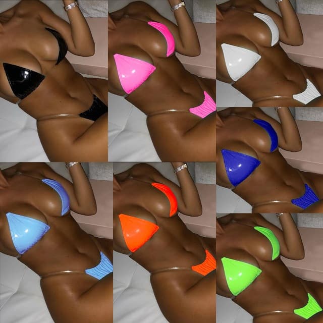 Polyurethane swimwear, underwear, leggings, cloth, (Physicals), mirror effect, tight 4