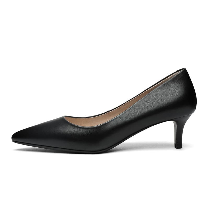 Women's high heels, shoes low-cut stiletto heels, genuine leather, low heel, plus size 5