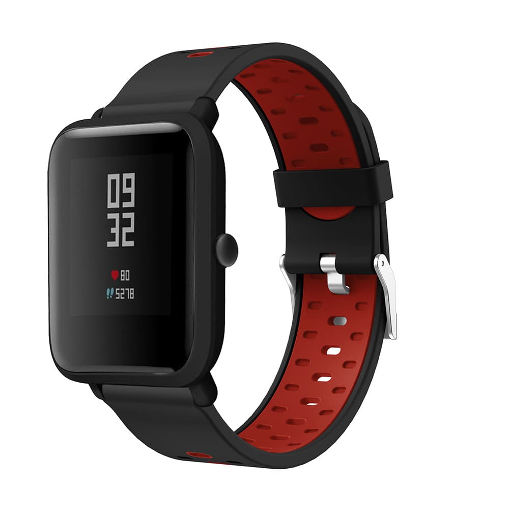 Applicable to Huami Youth Edition Amazfit BIP/Samsung 42mm Three Pole Double -color Silicone Tibetan Belt 4