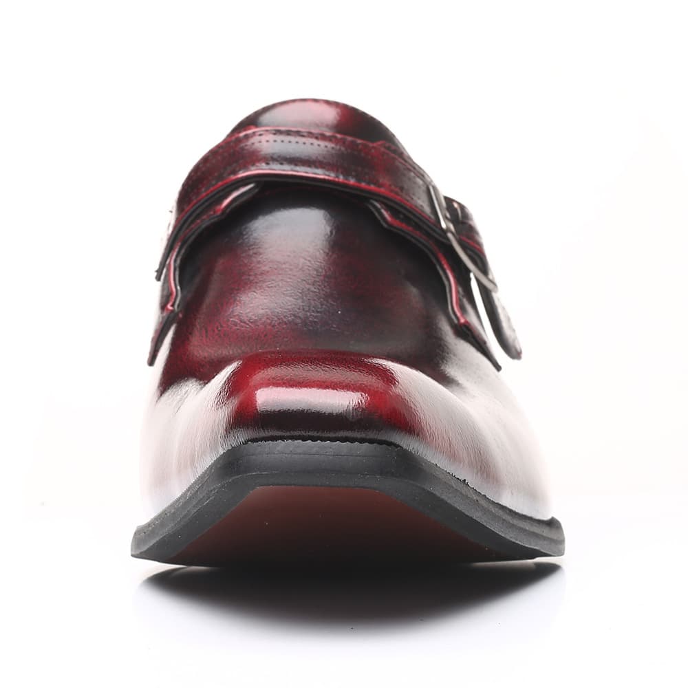 2025 new men's pointed toe British men's leather shoes buckle low heel single shoes large size gentleman men's shoes cross-border 5