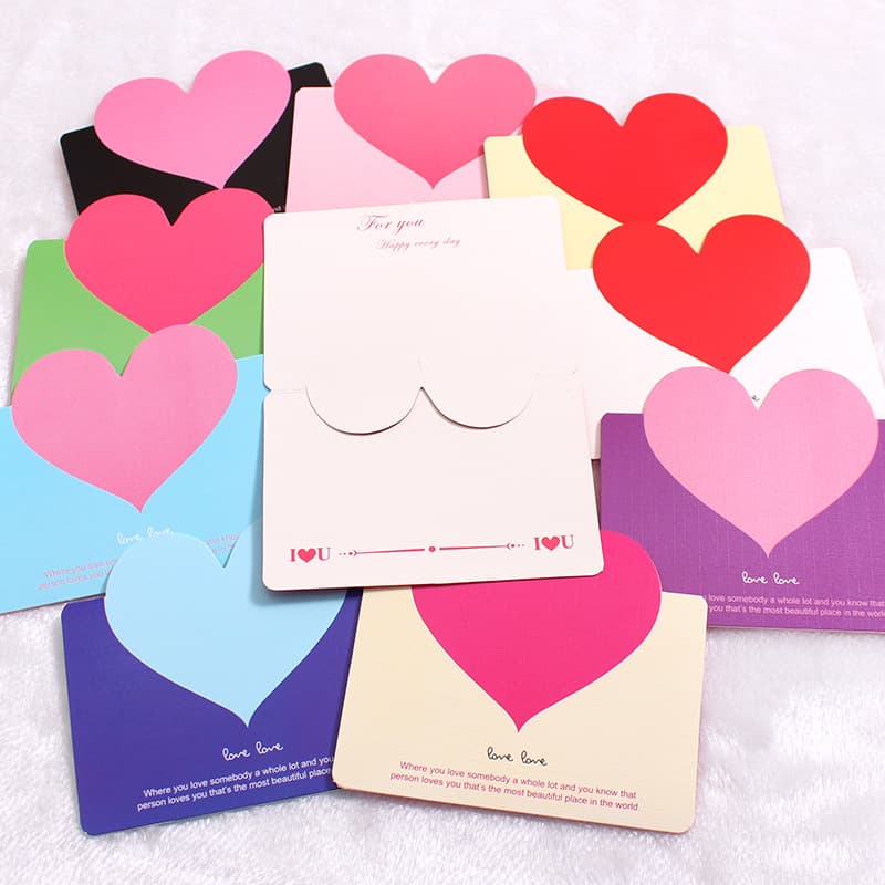Love Folding Birthday greeting card DIY holiday blessing Teacher's Day 520 love blank small card activity gift 1