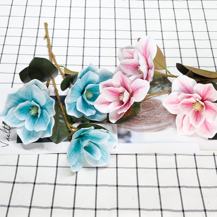 3D printed Magnolia flower art engineering decoration simulation Magnolia home decoration fake flower manufacturers direct supply 3