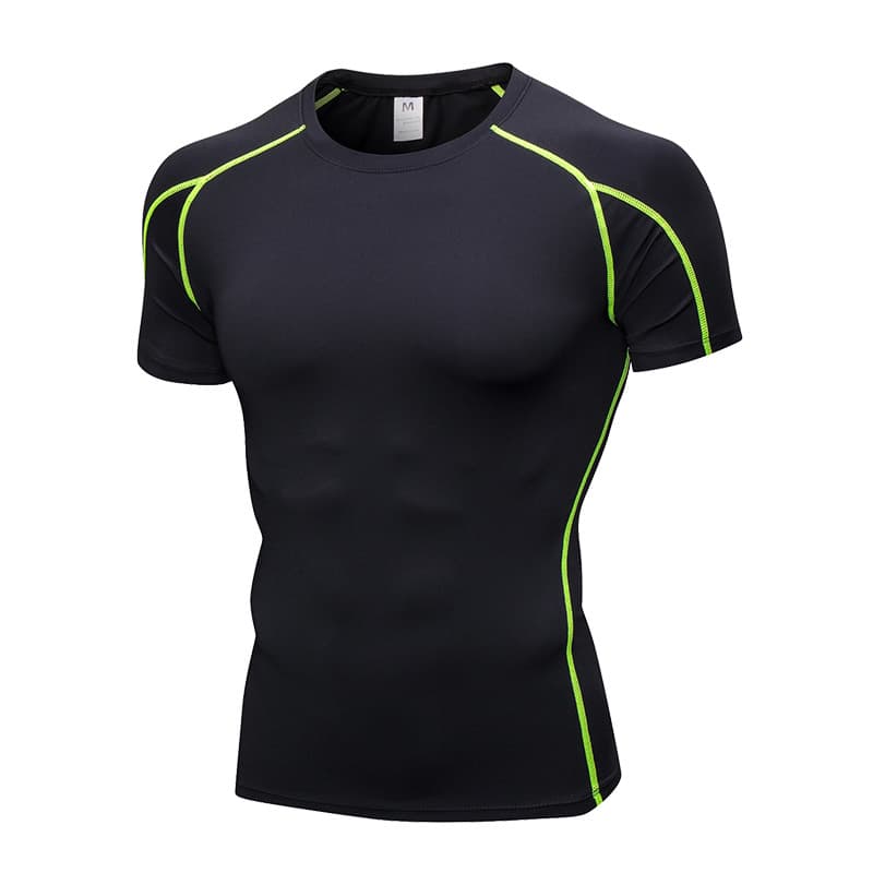 Summer travel elastic sports suit for training for gym, quick dry T-shirt, tight, for running, with short sleeve, with your logo imprint 4