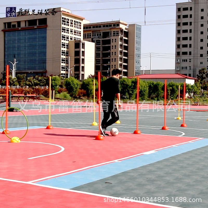 Manufacturer straight hair basketball dribble rod football rod basketball flame rod football corner football training logo pole 2