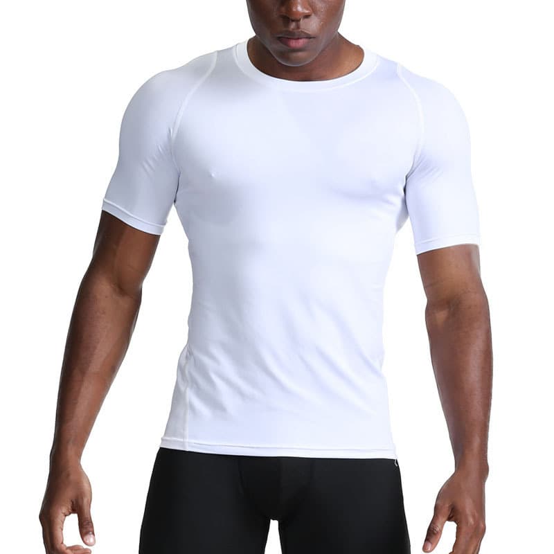 Summer breathable quick dry sports basketball laundry basket for training, short sleeve T-shirt for gym, tight, for running 5
