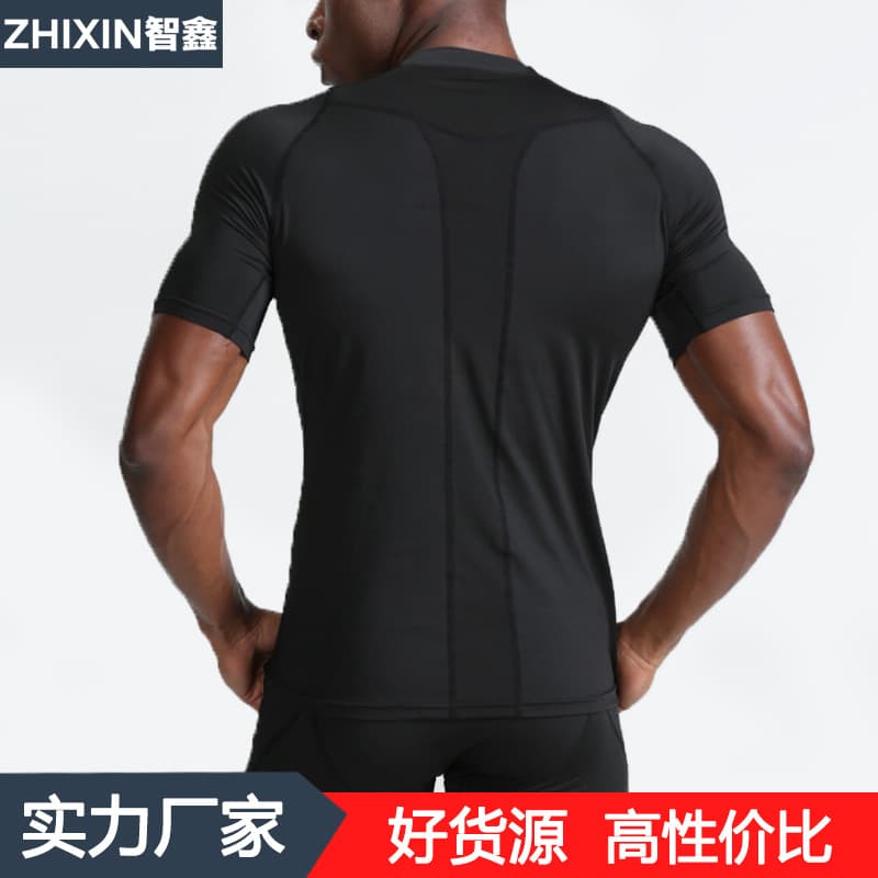 Summer breathable quick dry sports basketball laundry basket for training, short sleeve T-shirt for gym, tight, for running