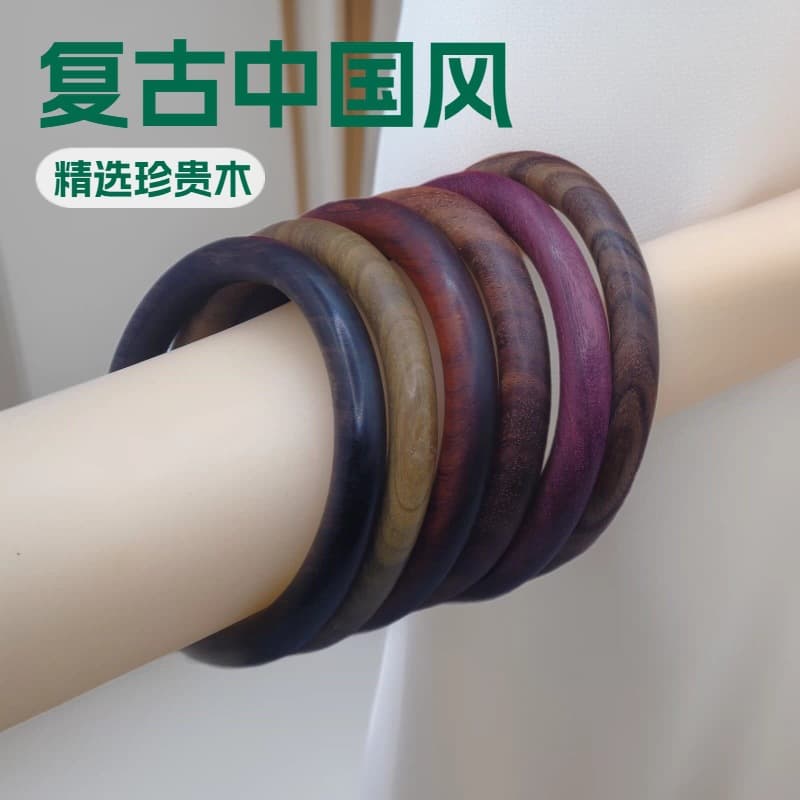 Bracelet ebony green sandalwood, retro accessory for men and women 1