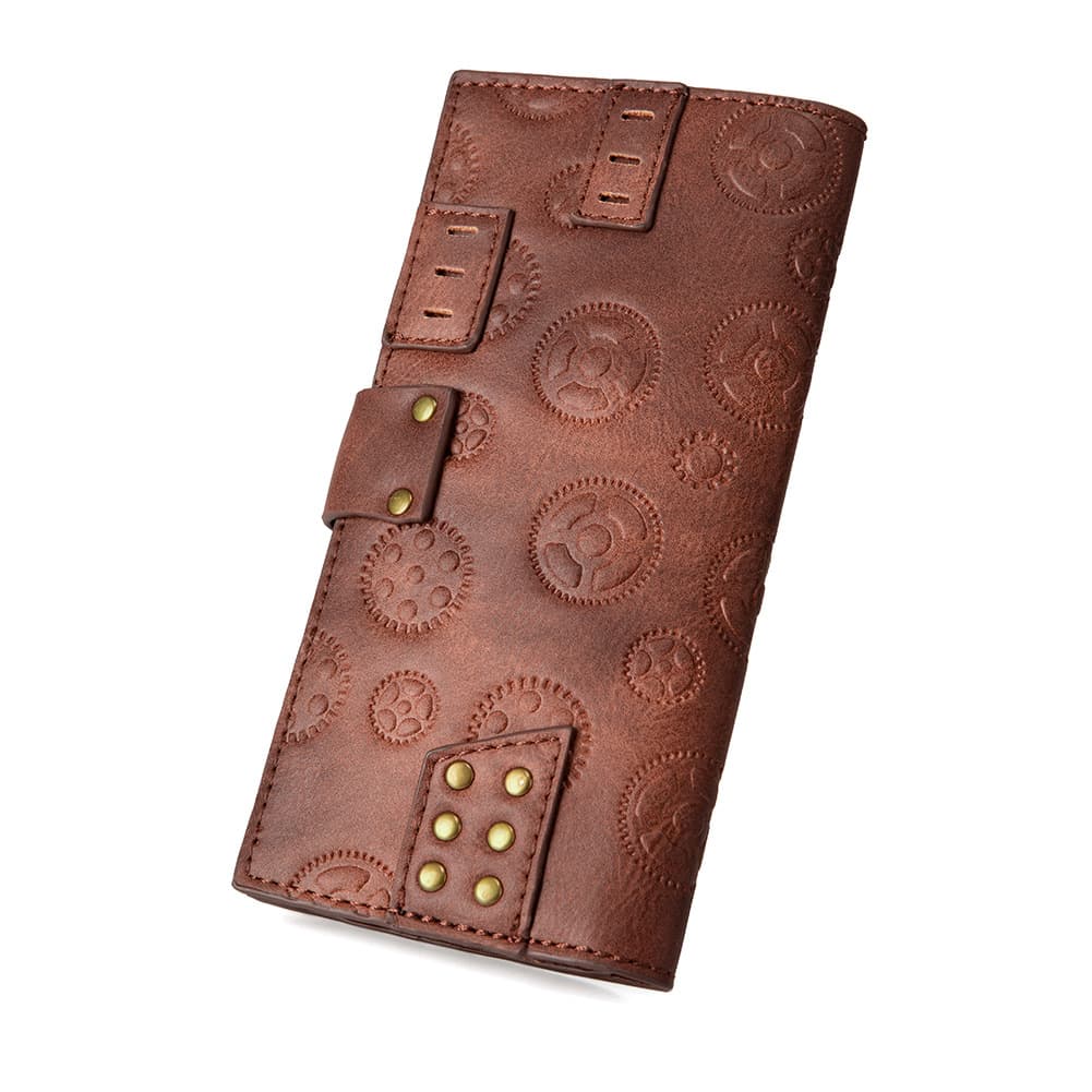 Long retro wallet, fashionable universal small clutch bag, punk style 2