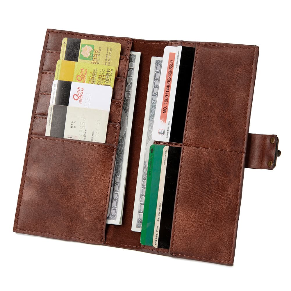 Long retro wallet, fashionable universal small clutch bag, punk style 3