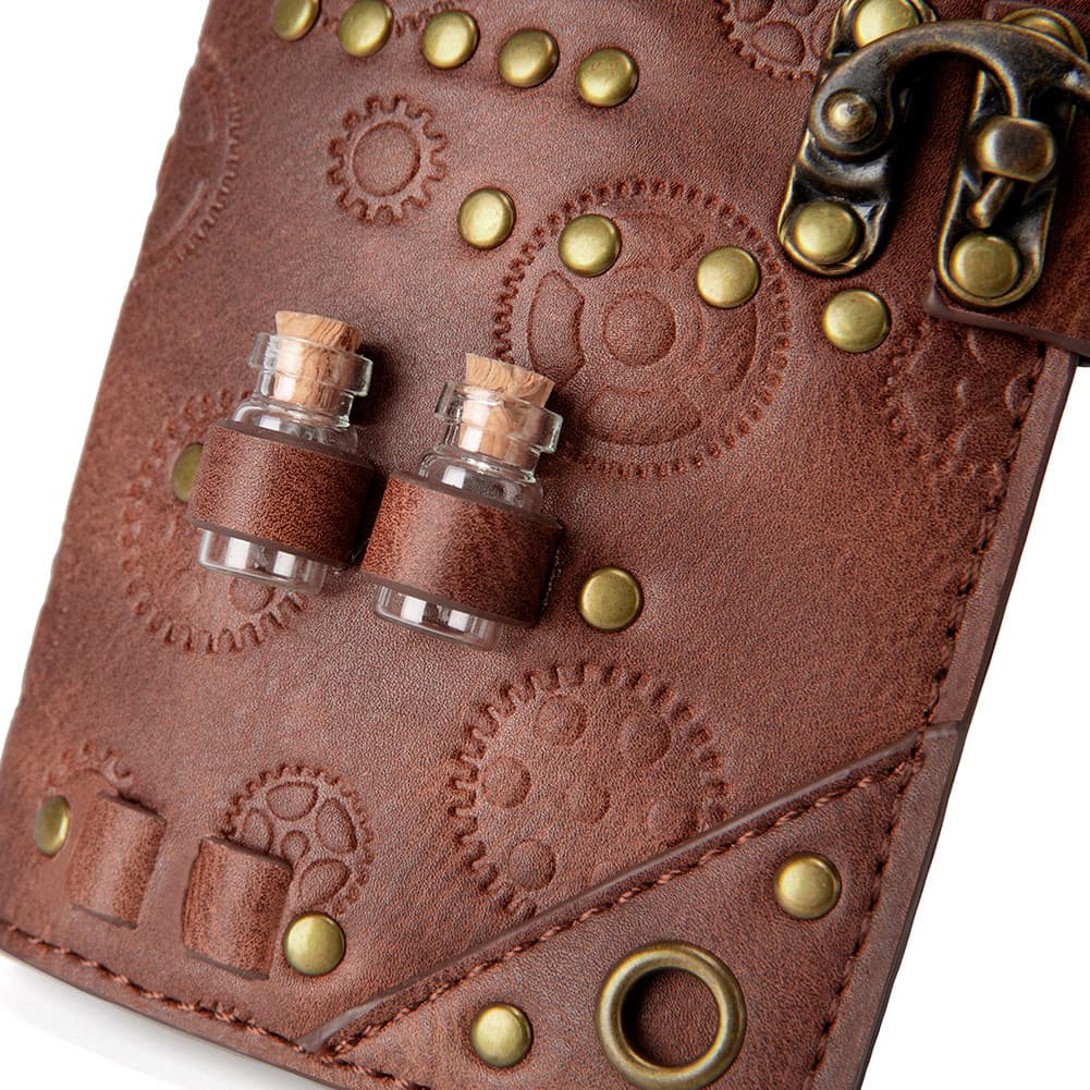 Long retro wallet, fashionable universal small clutch bag, punk style 5
