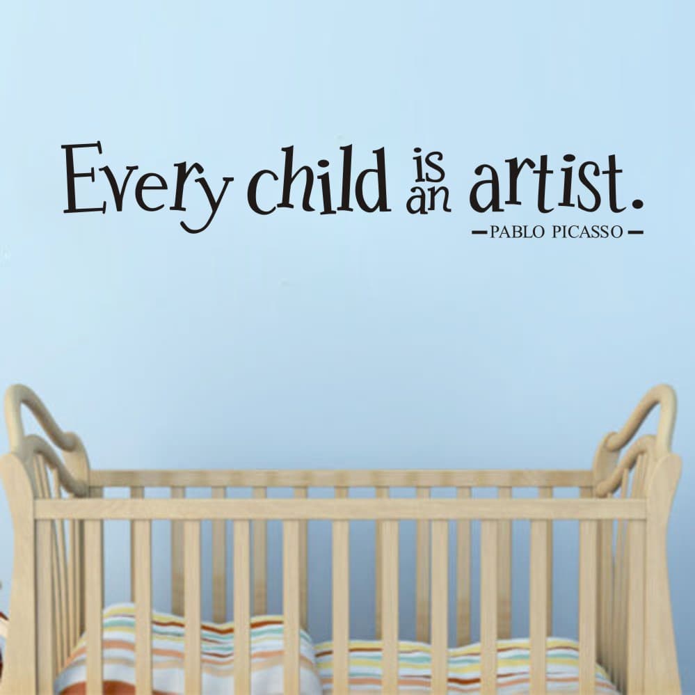 EBay cross -border new English every child is an artist children's room refined wall post 174 5