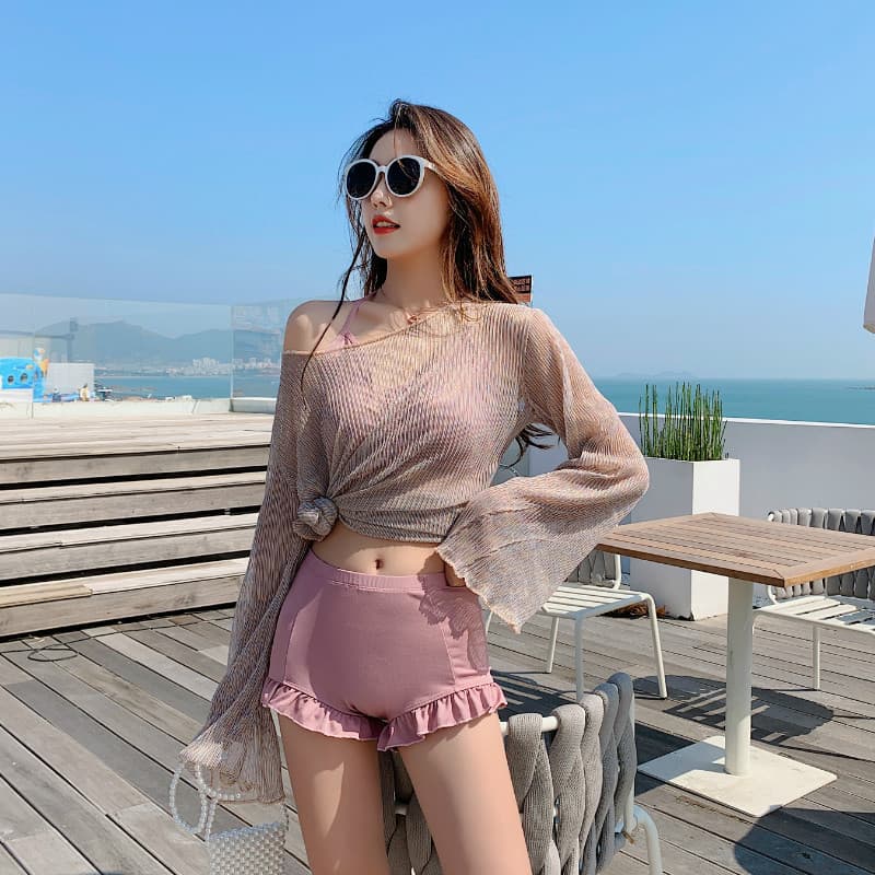 Brand sexy swimwear, split set, long-sleeve, 3 piece set 3
