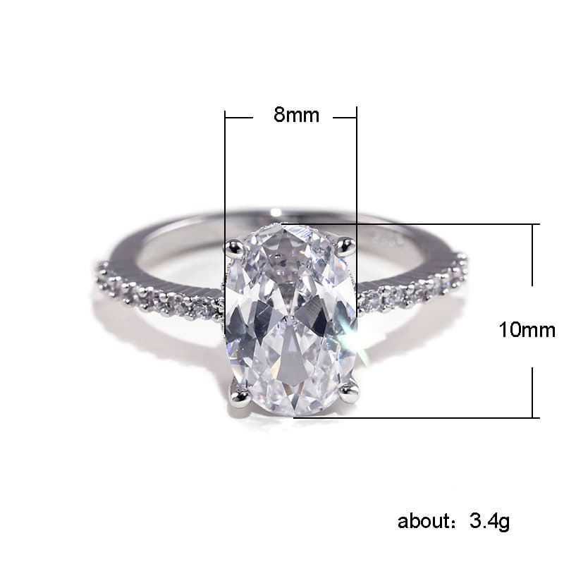 Fashionable platinum ring with zircon, ebay, Amazon, European style, Korean style 5