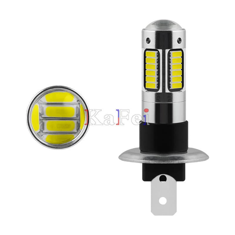 Car LED fog light H1 H3 4014 30SMD 30LED high -gloss decoding fog light car light car LED fog light 4