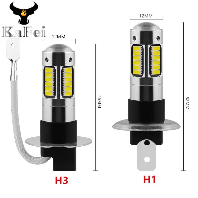 Car LED fog light H1 H3 4014 30SMD 30LED high -gloss decoding fog light car light car LED fog light 1