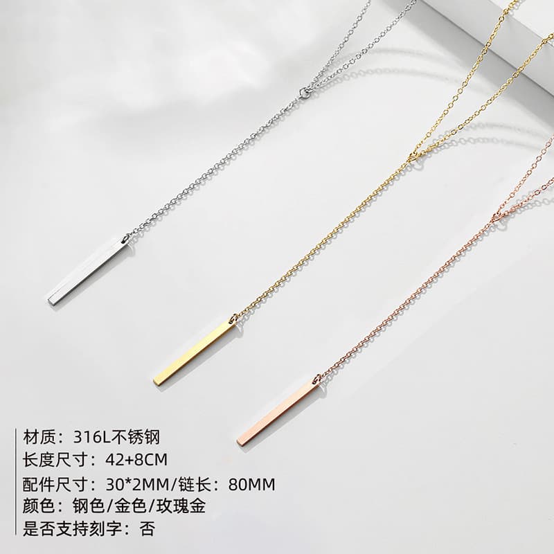 (Wholesale), necklace, fashionable accessory stainless steel, style 2