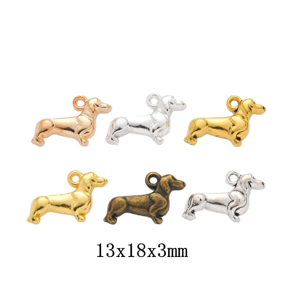 DIY retro alloy jewelry accessories pendant dog dachshund dog pendant zakka wholesale 405