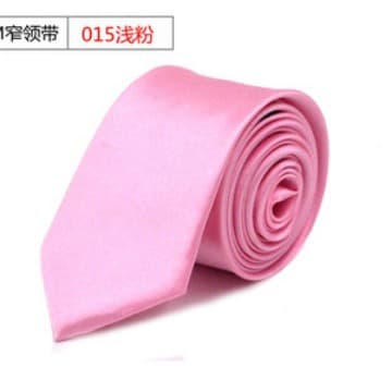 Black professional blue solid color tie, Korean style 4