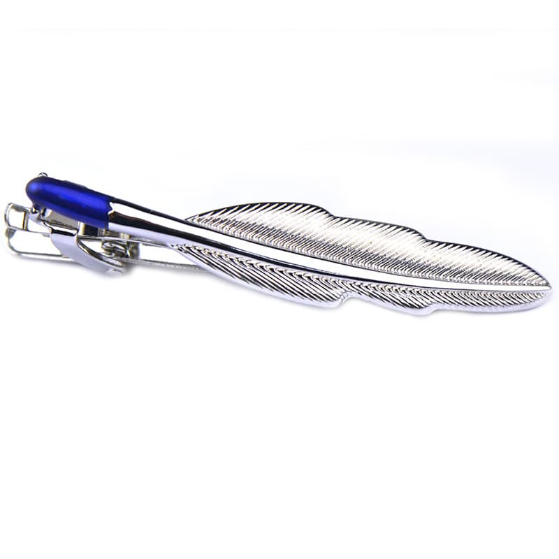 Goose Feather Tie Clip Bar Copper Jewelry 2