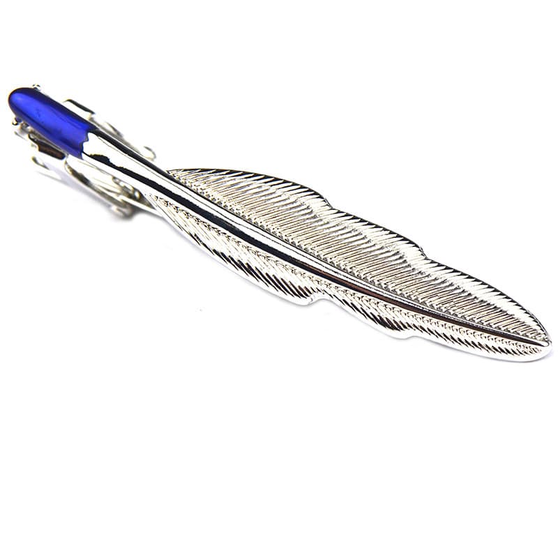 Goose Feather Tie Clip Bar Copper Jewelry 3