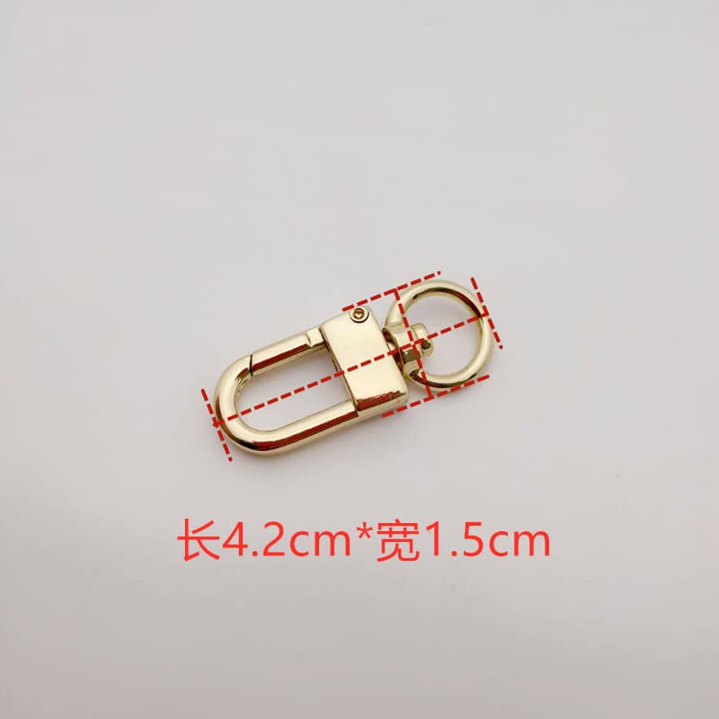 米囹 Bags and dog buckles, hardware accessories, zinc alloy hanging plated four-part door hooks, dog buckles wholesale and retail 2