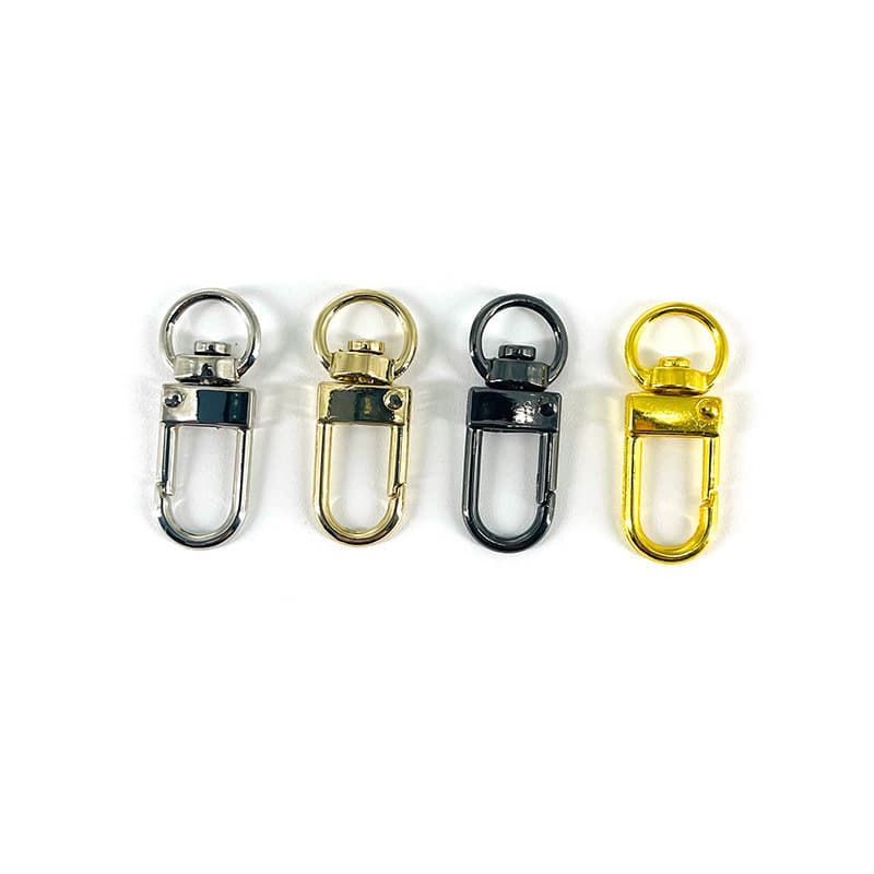 米囹 Bags and dog buckles, hardware accessories, zinc alloy hanging plated four-part door hooks, dog buckles wholesale and retail 4