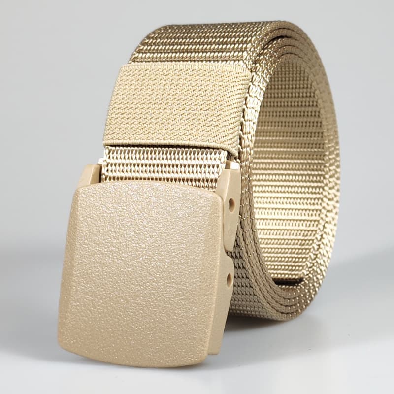 Men's nylon tactics travel cloth belt for students, metallic color, (Physicals) 4