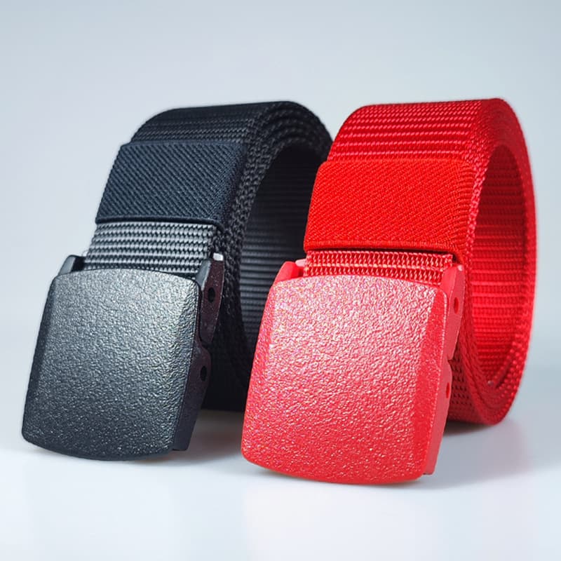Men's nylon tactics travel cloth belt for students, metallic color, (Physicals) 1