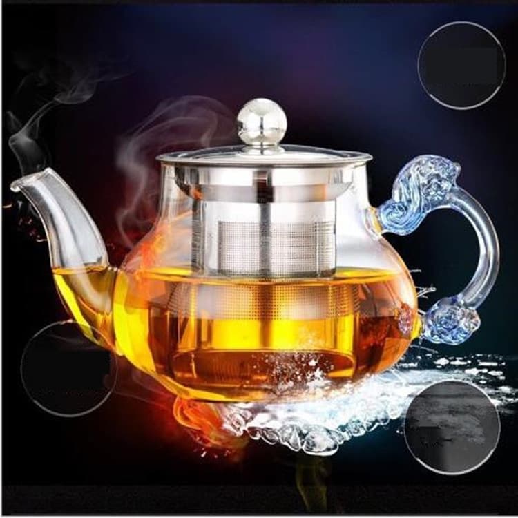 Glass teapot, tea for home use, filter stainless steel 2