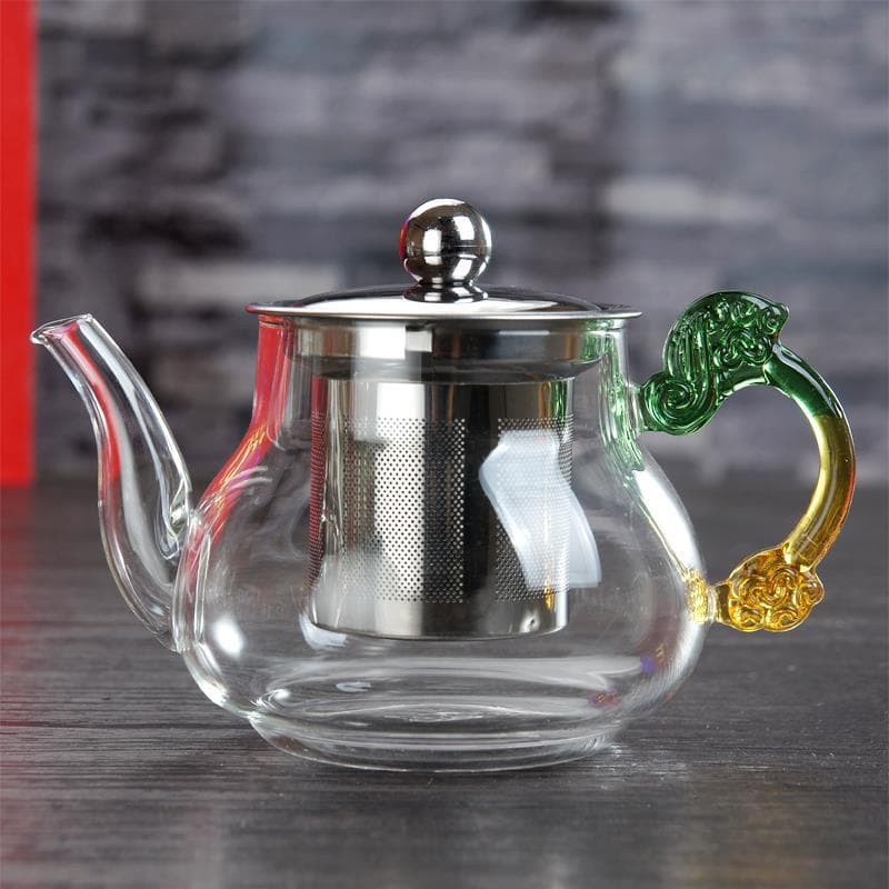 Glass teapot, tea for home use, filter stainless steel 1