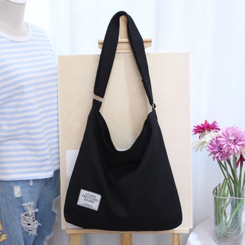 One-shoulder bag, retro shopping bag, capacious shoulder bag, cloth bag, Korean style 3