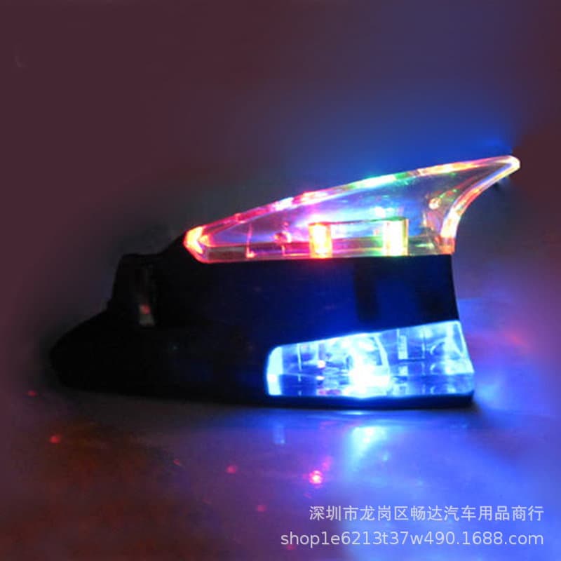 Car Shark Fin LED Antenna Light - Flashing Anti-Collision Decoration 2