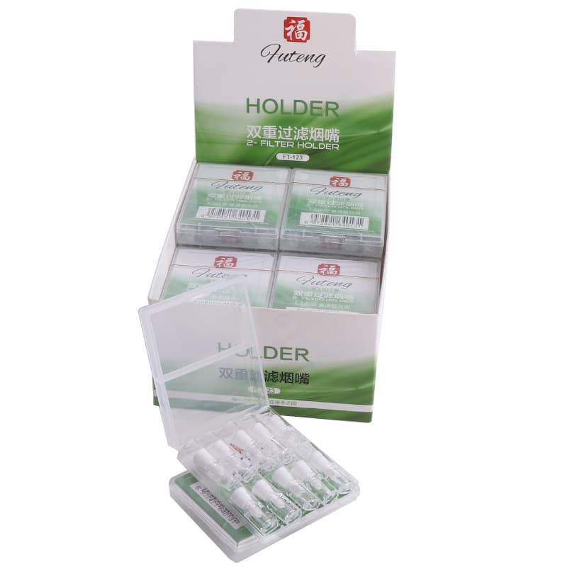 Forton disposable cigarette holder double high-efficiency filtration healthy and environmentally friendly thick and fine cigarette dual-use filter double-effect cigarette smoke purifier 2