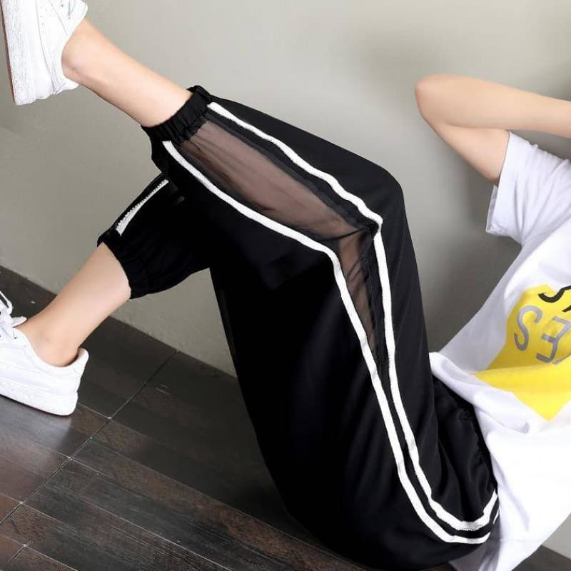 Summer thin trousers, floor lighting, autumn flashlight, oversize, loose fit 1