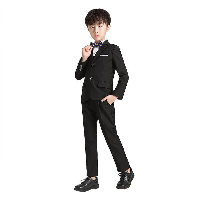 Children's classic suit jacket for boys, solid color set, dress, Korean style 5