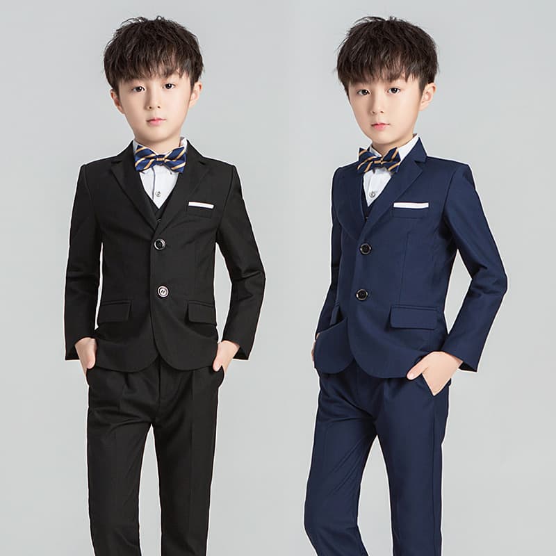 Children's classic suit jacket for boys, solid color set, dress, Korean style