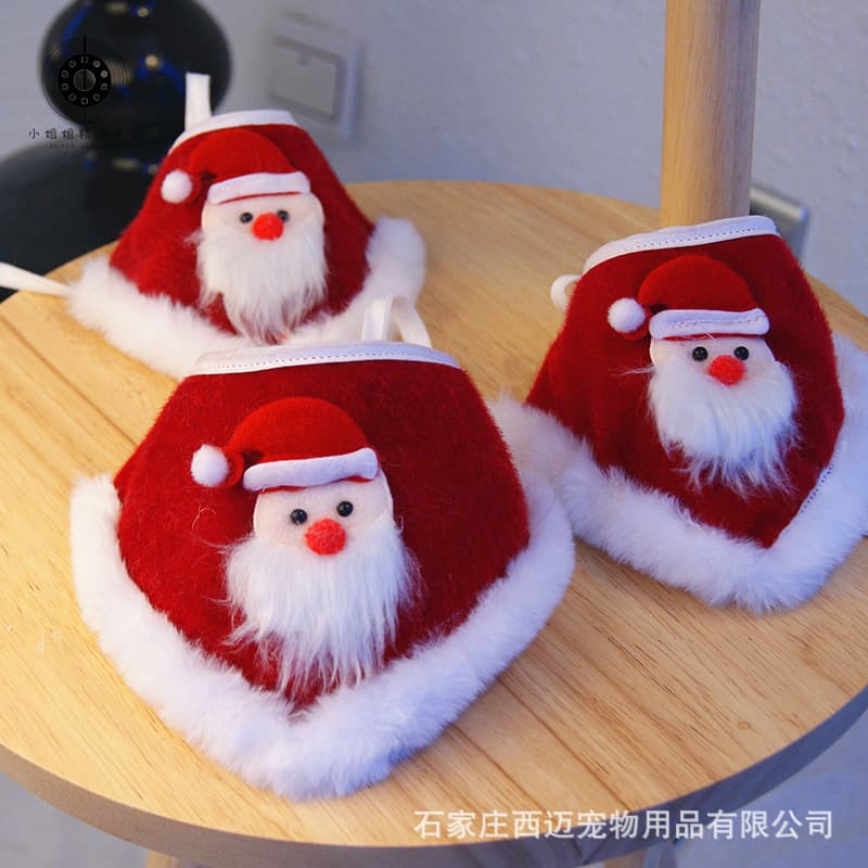 Scarf, universal Christmas eating bib, cute bow tie for elderly, dress up 1