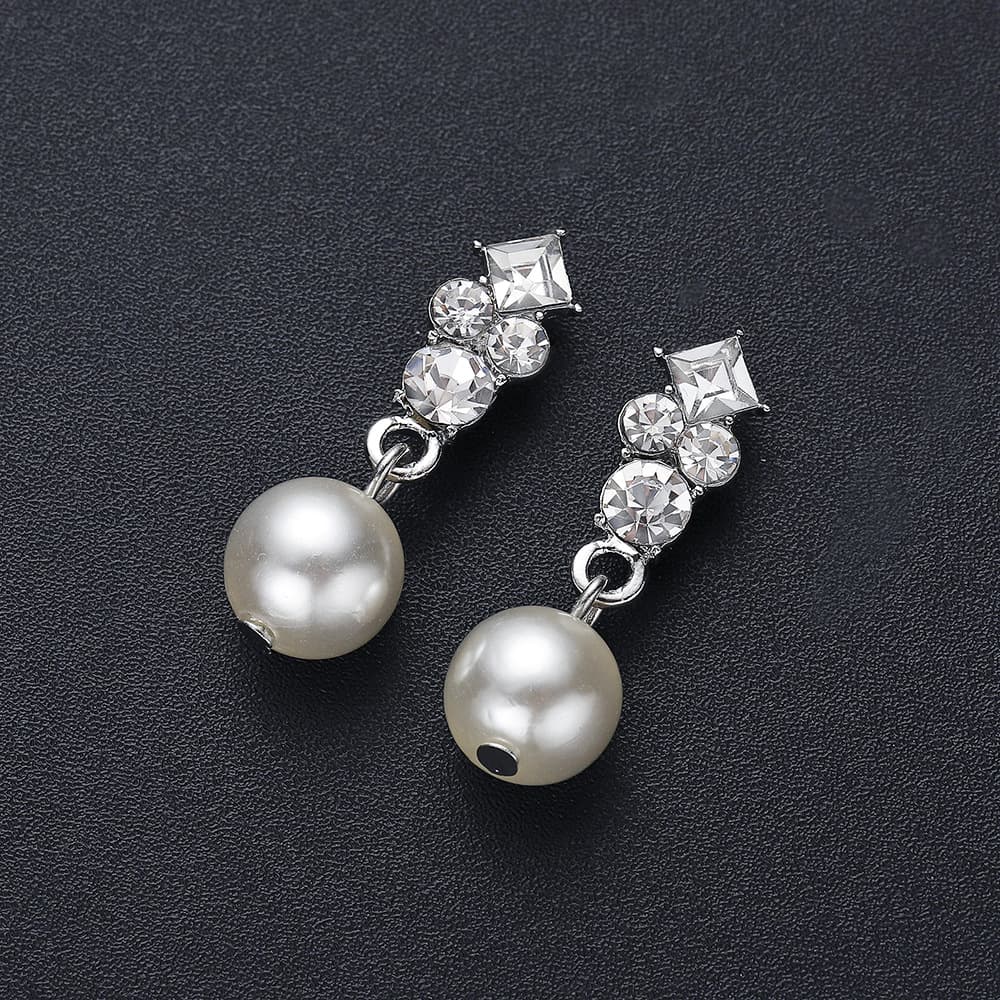 (Cross-border trading), accessory, creative necklace and earrings for bride from pearl, jewelry, European style 4