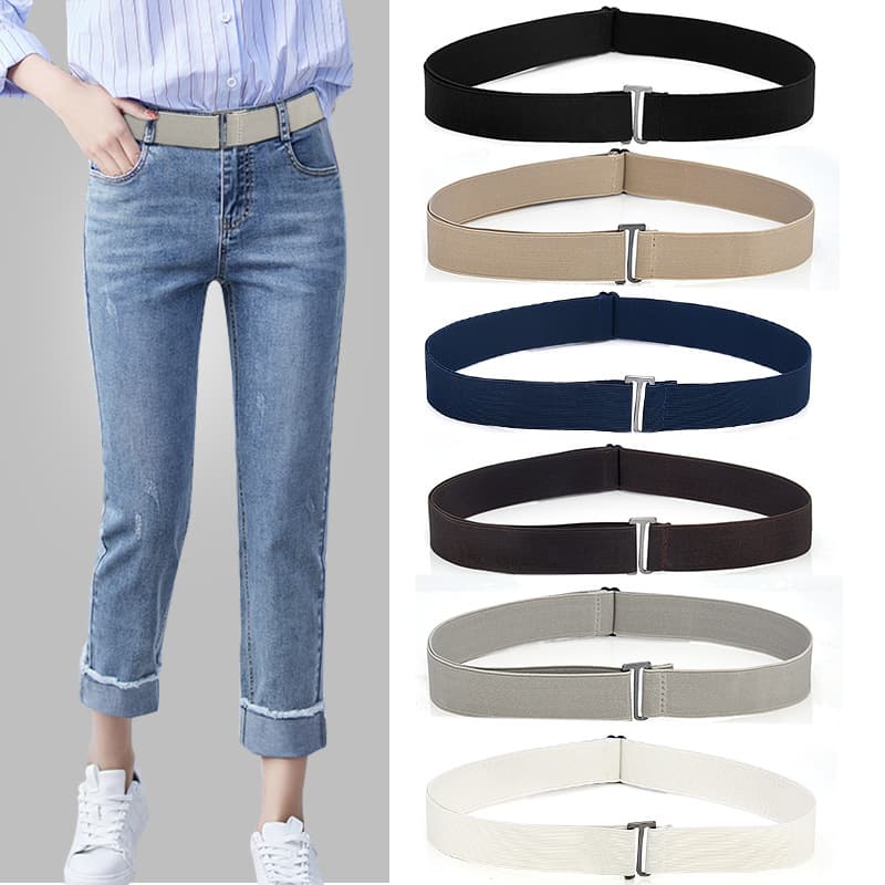 Elastic invisible belt, jeans, slim fit, simple and elegant design 1