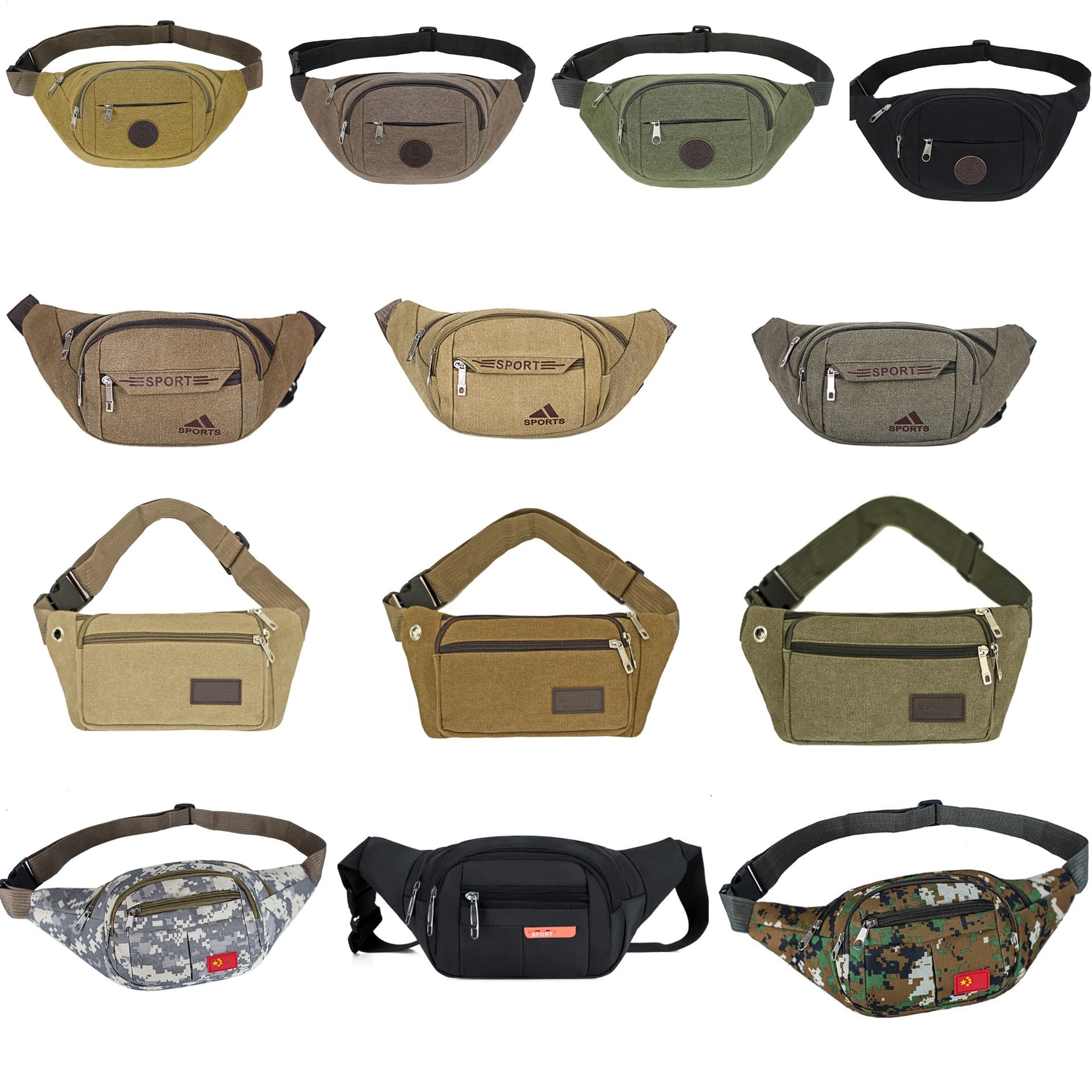 Cloth sports women's belt bag, shoulder bag for leisure, capacious storage system, direct factory sales 1