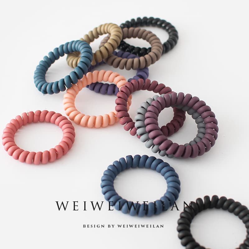 Telephone, matte hair rope, high hair accessory, simple and elegant design 3