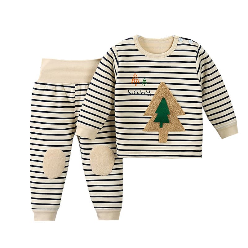 Children's keep warm set, thermal underwear for men and women, umbilical bandage, trousers, autumn demi-season pijama, high waist 4