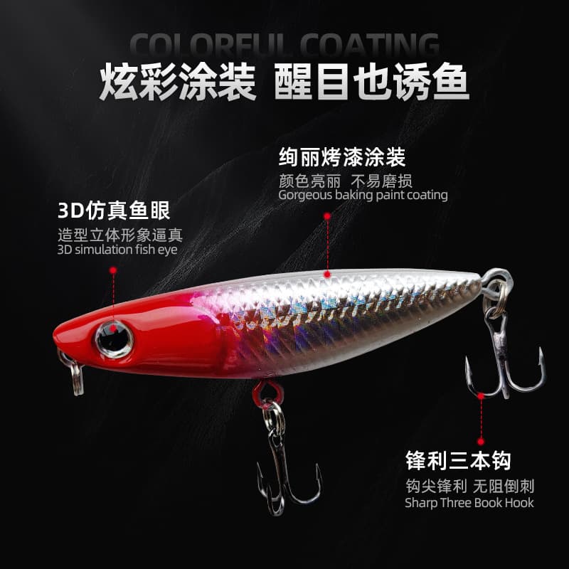 New product recommendation Luya bait fake bait hard bait water floating pencil 45mm 1.8g iconic bait 2