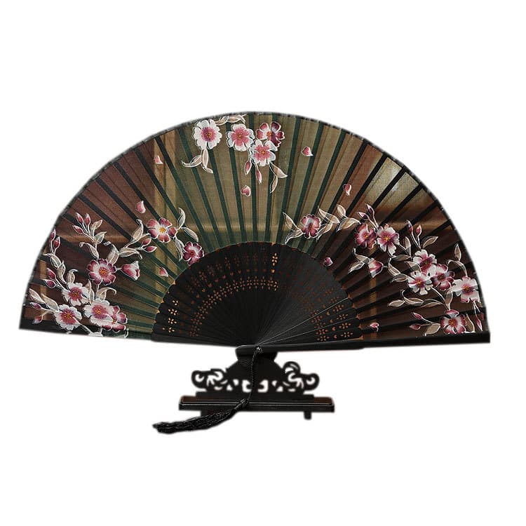 Chinese style dance fan folding fan Japanese -style craft gift bamboo fan advertisement fan silk cloth ancient style folding fan wholesale 5