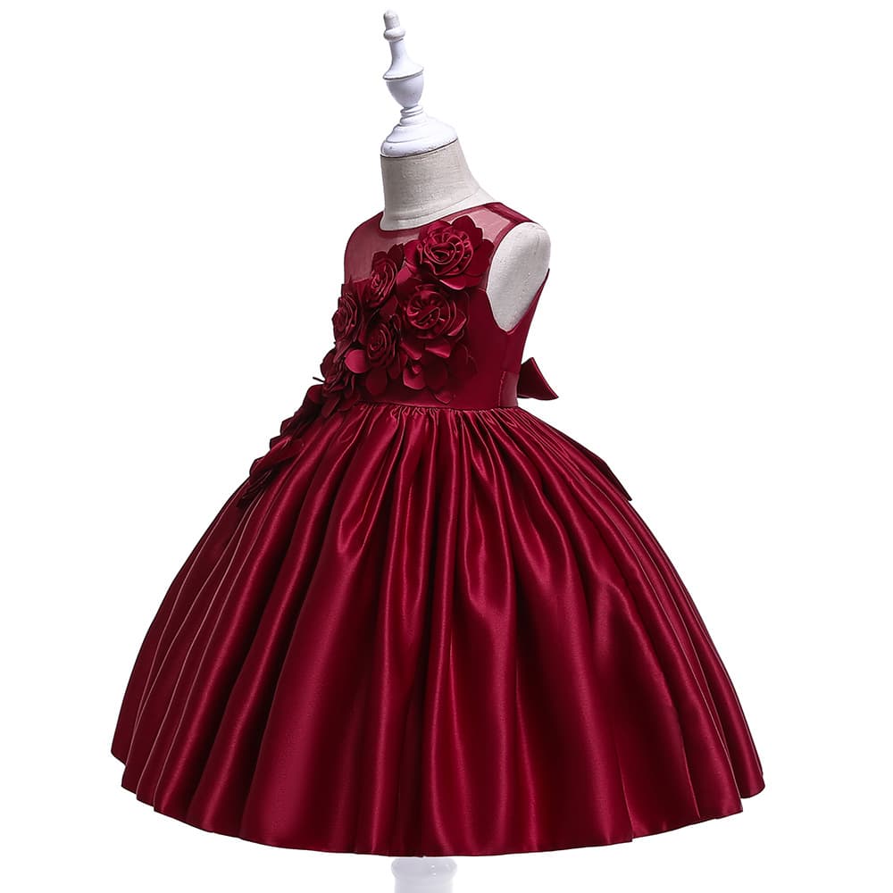 (Cross-border trading), three dimensional small princess costume, wedding dress, dress with sleeves sleevless, Amazon, flowered, for teenagers 2