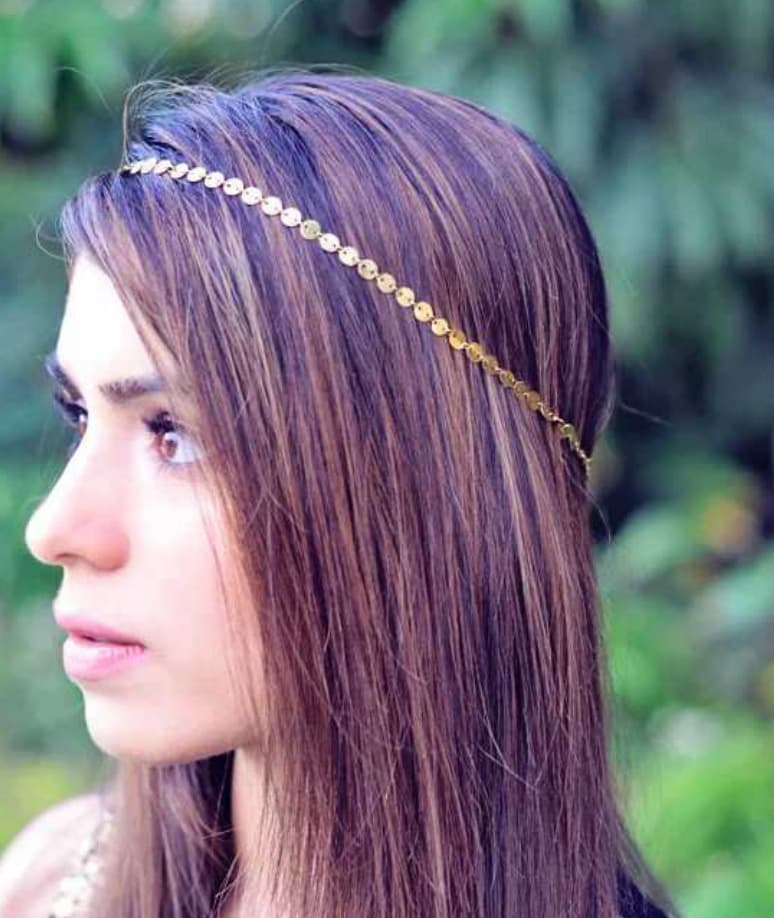 Fashion Sparkly Hair Chain & Headband Accessory 2