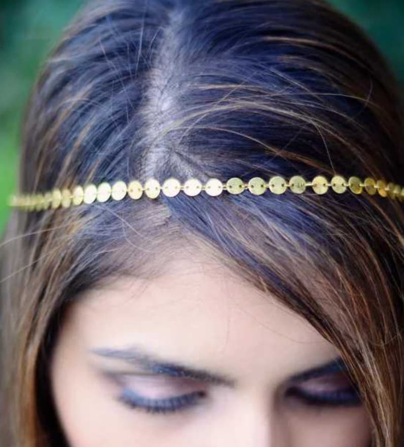Fashion Sparkly Hair Chain & Headband Accessory 3