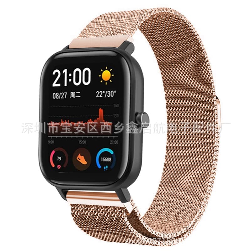 Suitable for Amazfit GTS watch 20mm Milan Magnetic Band Active2 General Metal Tibetan Band 4