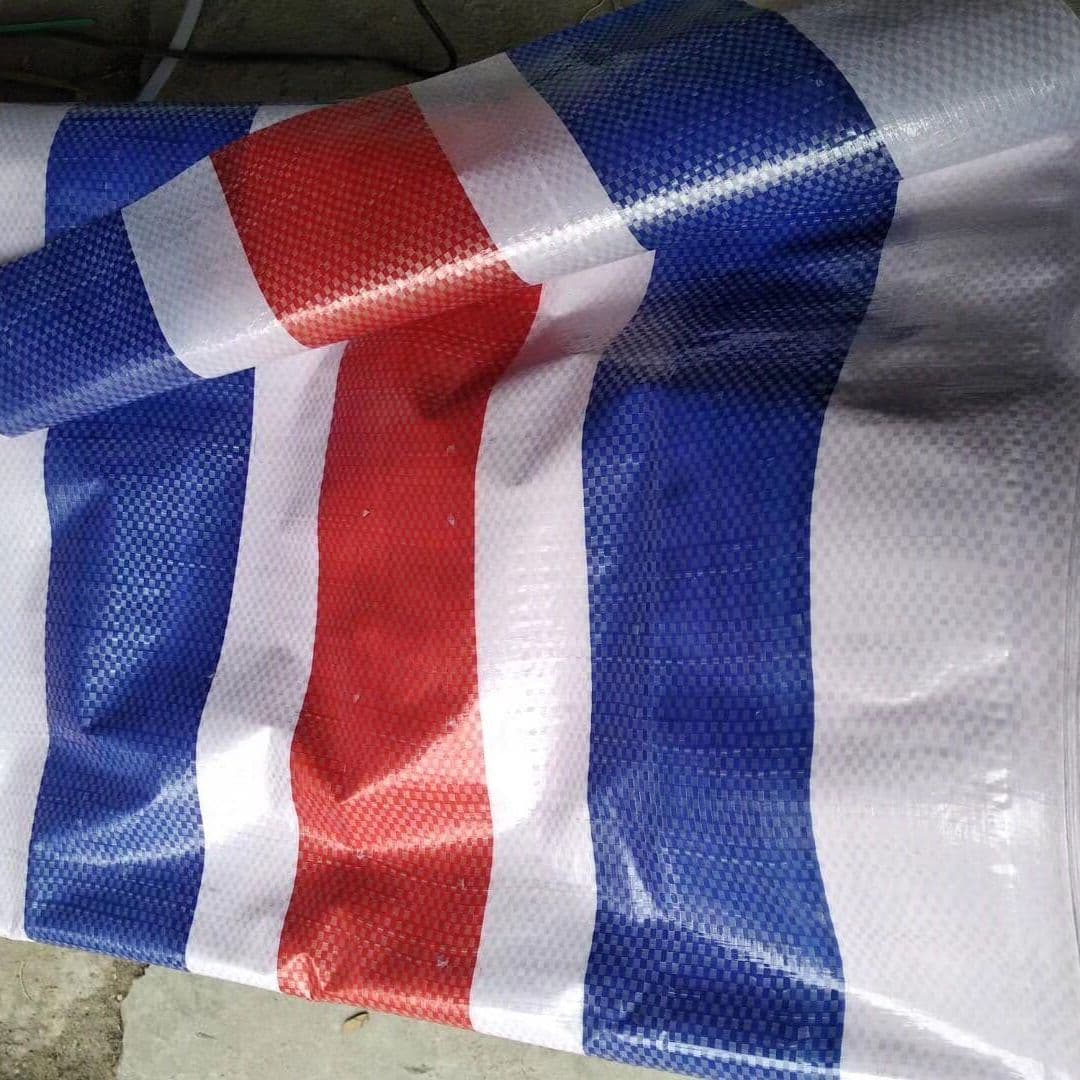 Color striped cloth thickened new material waterproof plastic raincloth cargo yard cover engineering construction three-color sun-proof colored striped cloth 2